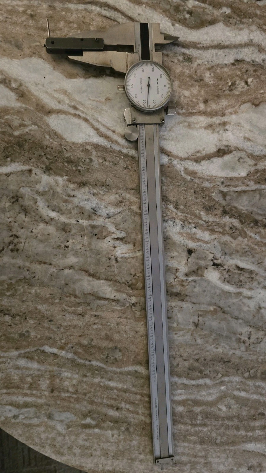 Aerospace 12” Dial Caliper With GROOVE FINGERS .001 inch Shock Proof 261222