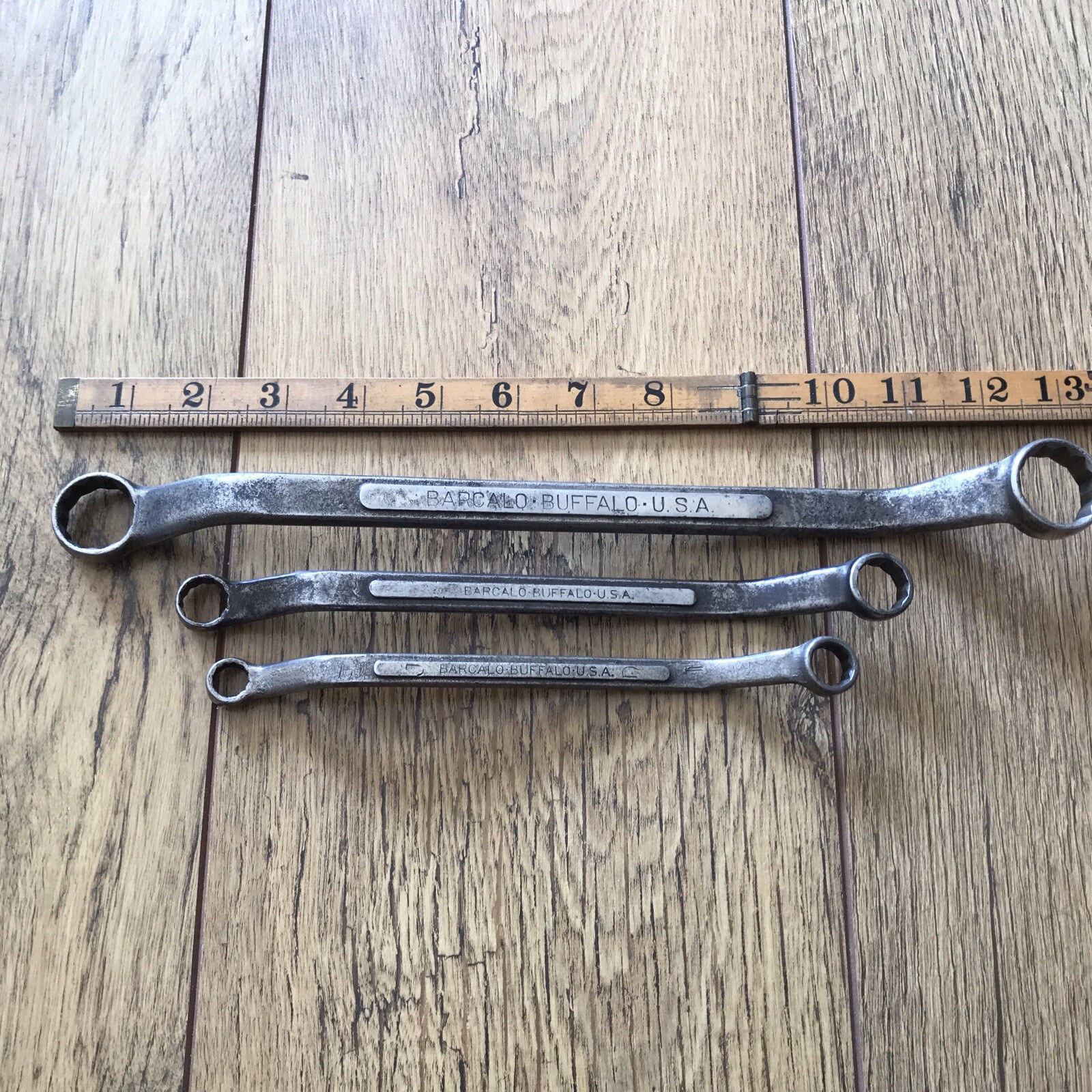 3 Vintage Barcalo Buffalo Spanners 7/8” To 3/8” AF