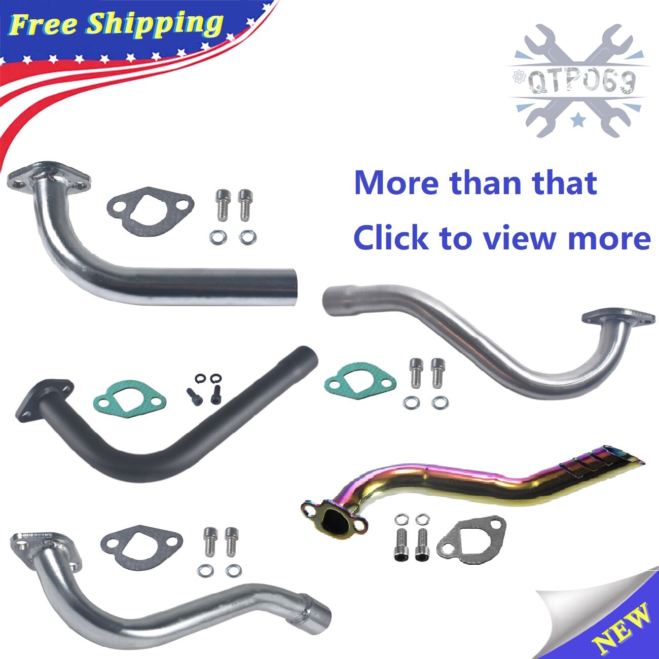 Exhaust Pipe For Coleman CT200U CT200U-EX  BT200X KT196 MB200 Honda GX160 GX200