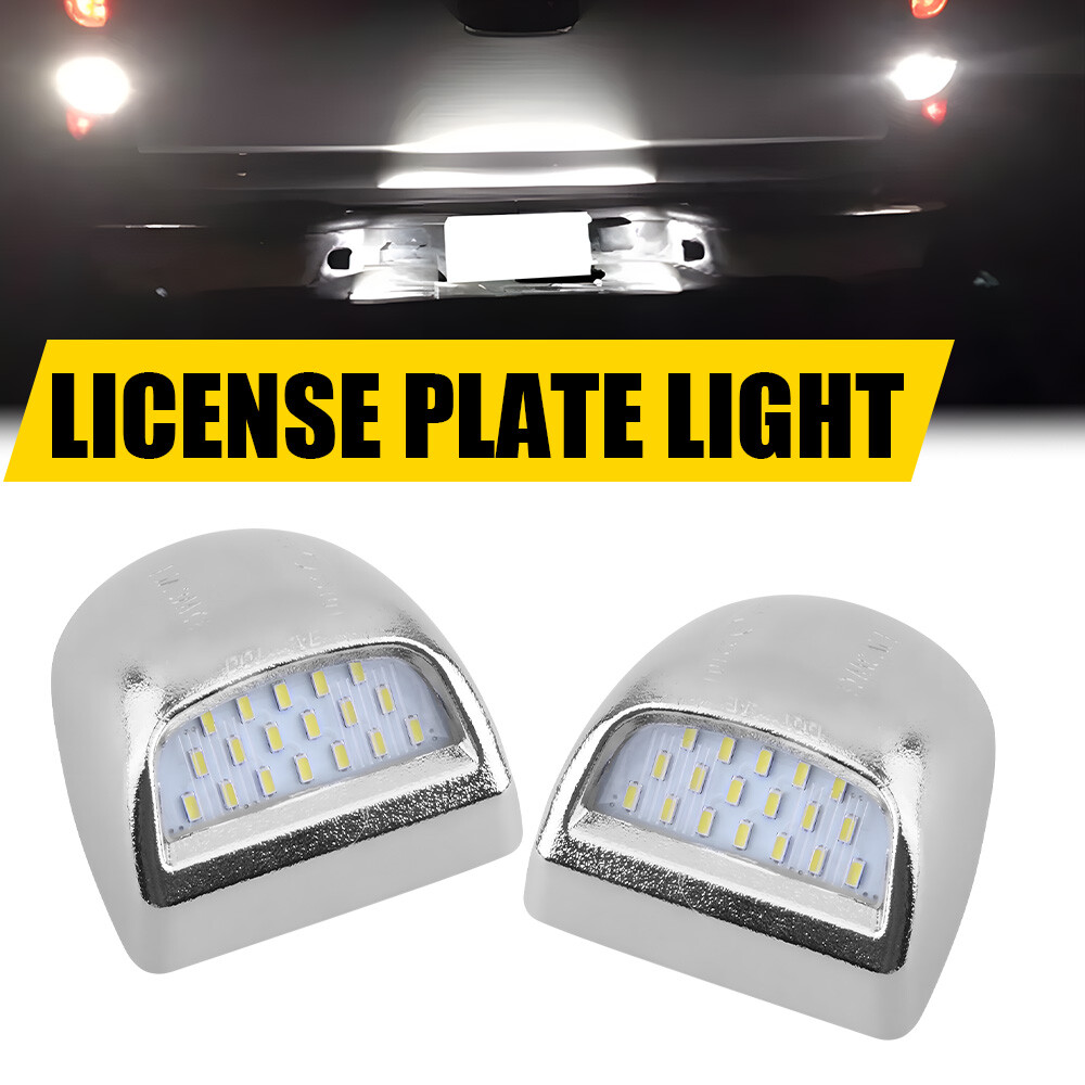 Chrome LED License Housing Plate For Lights Chevy Silverado 1500 3500 2500 99-13