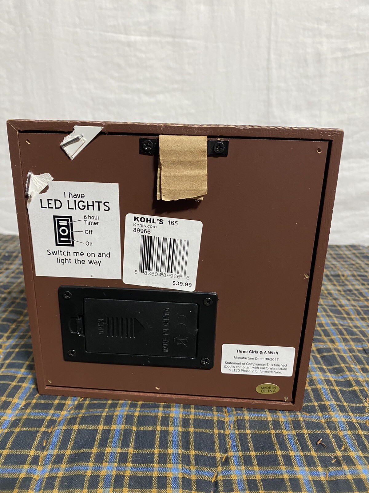 Pre-lit “Child is born” Christmas box