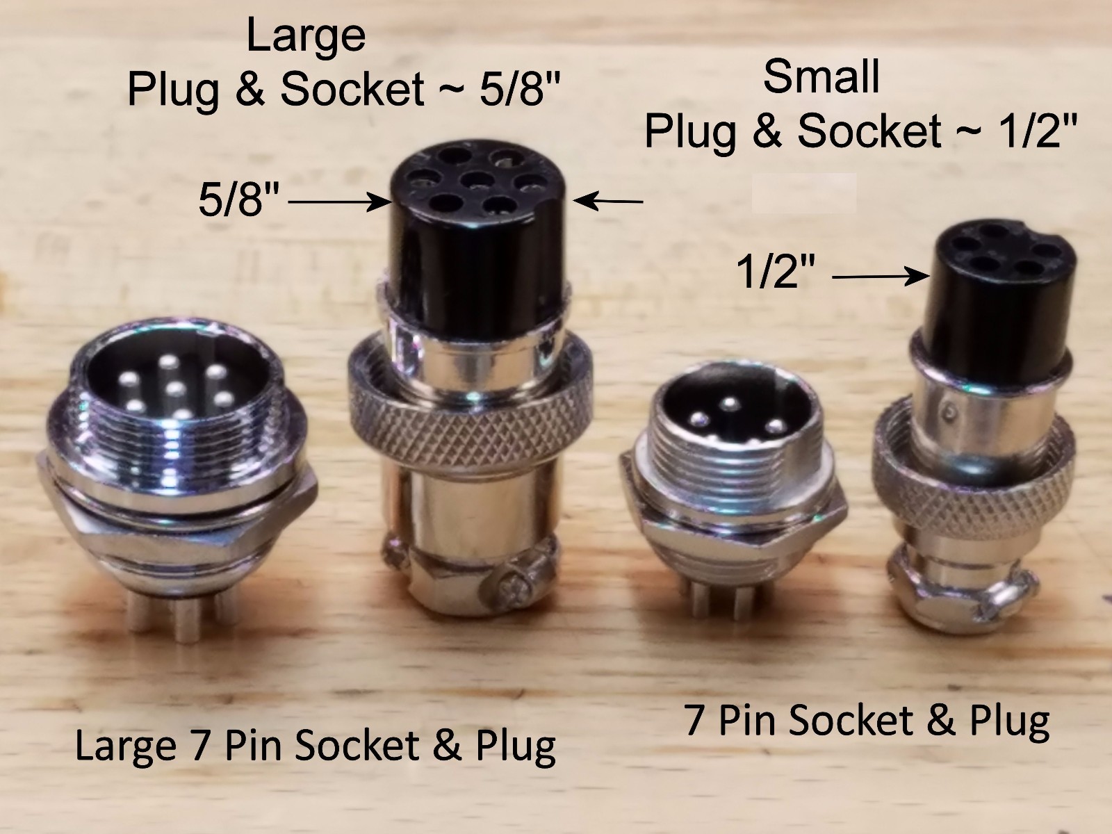 2pc - 3 Pin - 1/2" Connector Panel Mount Socket TIG MIG Welding Plasma