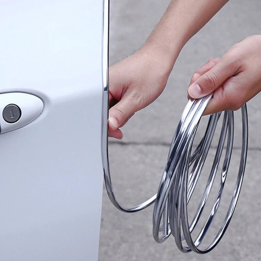 20FT Car Chrome Moulding Trim Strip Auto Door Edge Scratch Guard Protector Cover