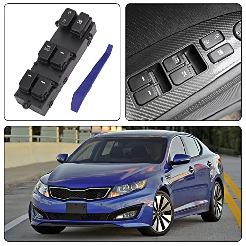 Power Window Switch Front Left Driver Side 16 Pins Compatible with 2011-2013