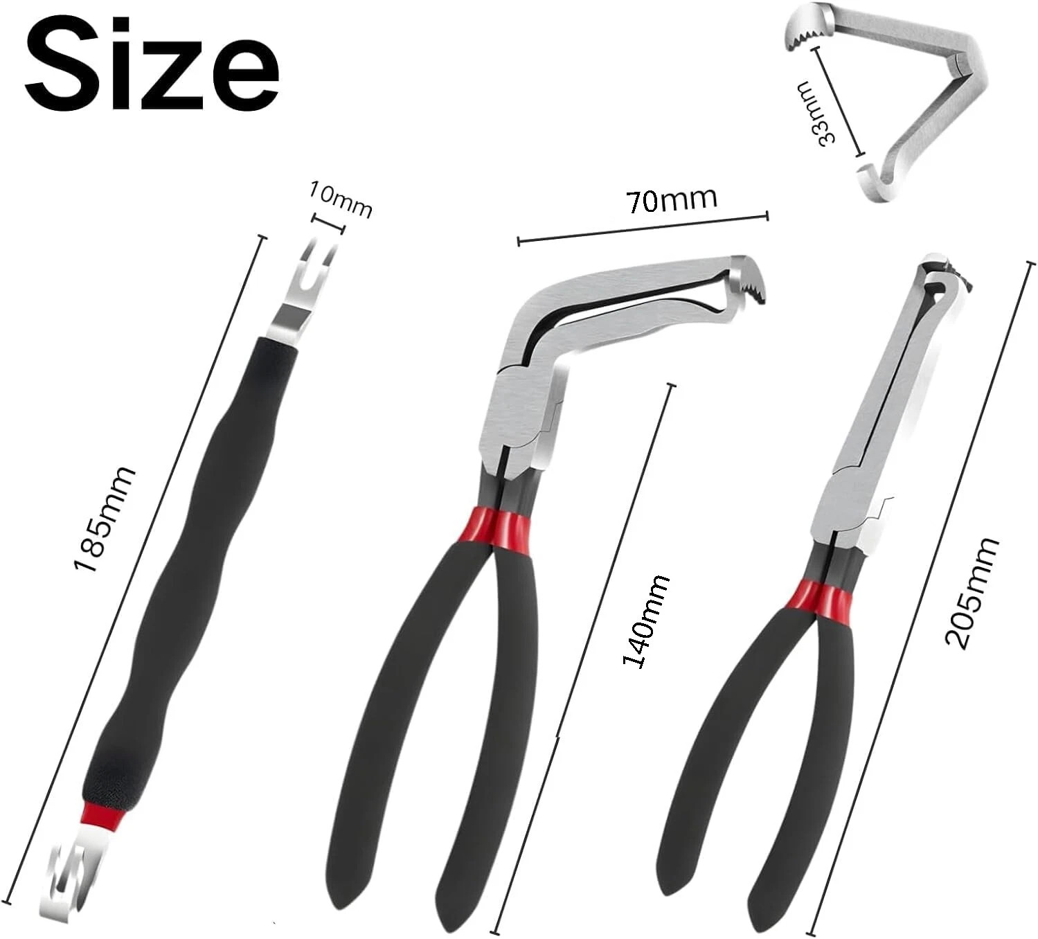 3PC Electrical Disconnect Pliers 60 Degree Electrical Connector Separator Wiring