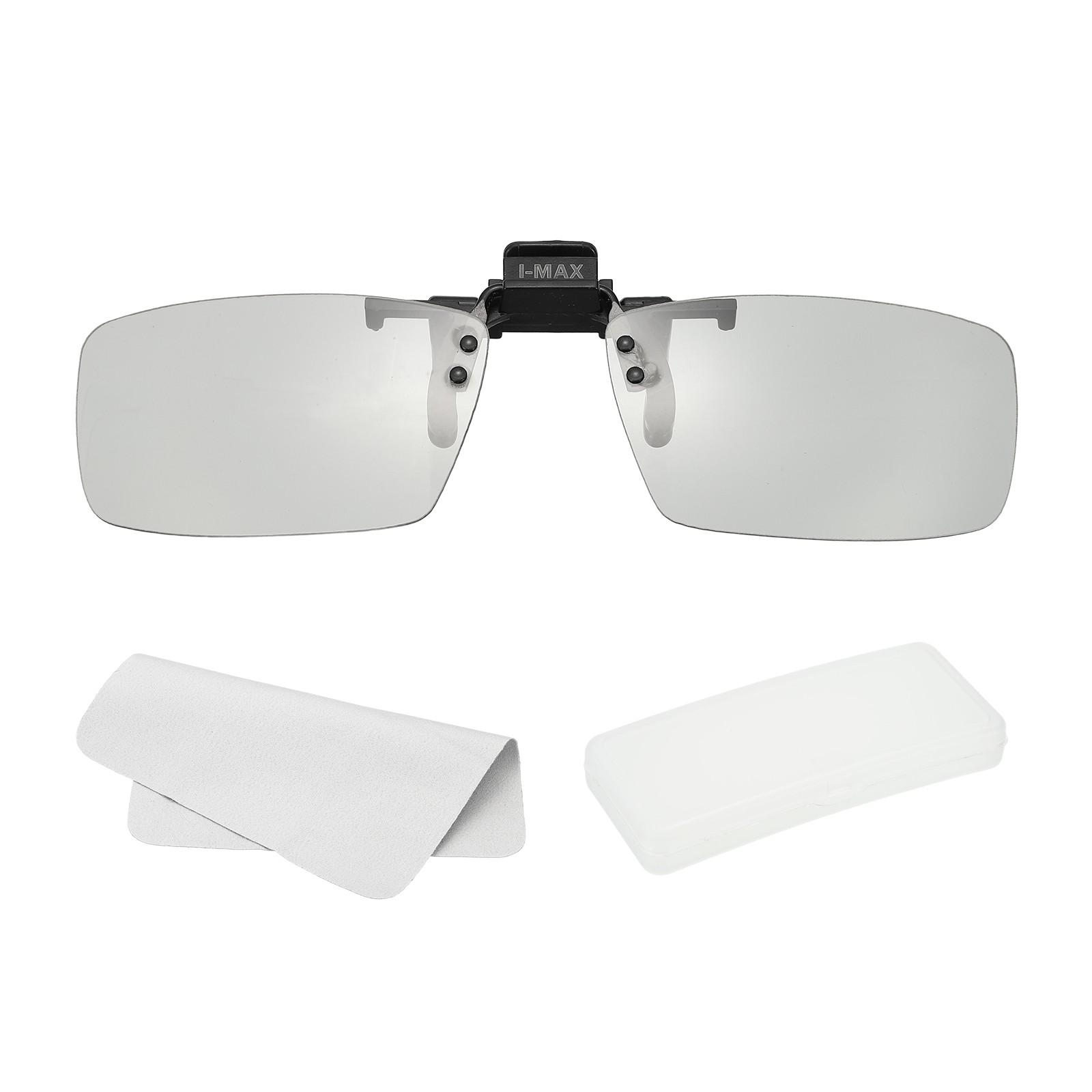 1Set Polarized Clip-on 3D Glasses, Square Frame for Image MAXimum Movies