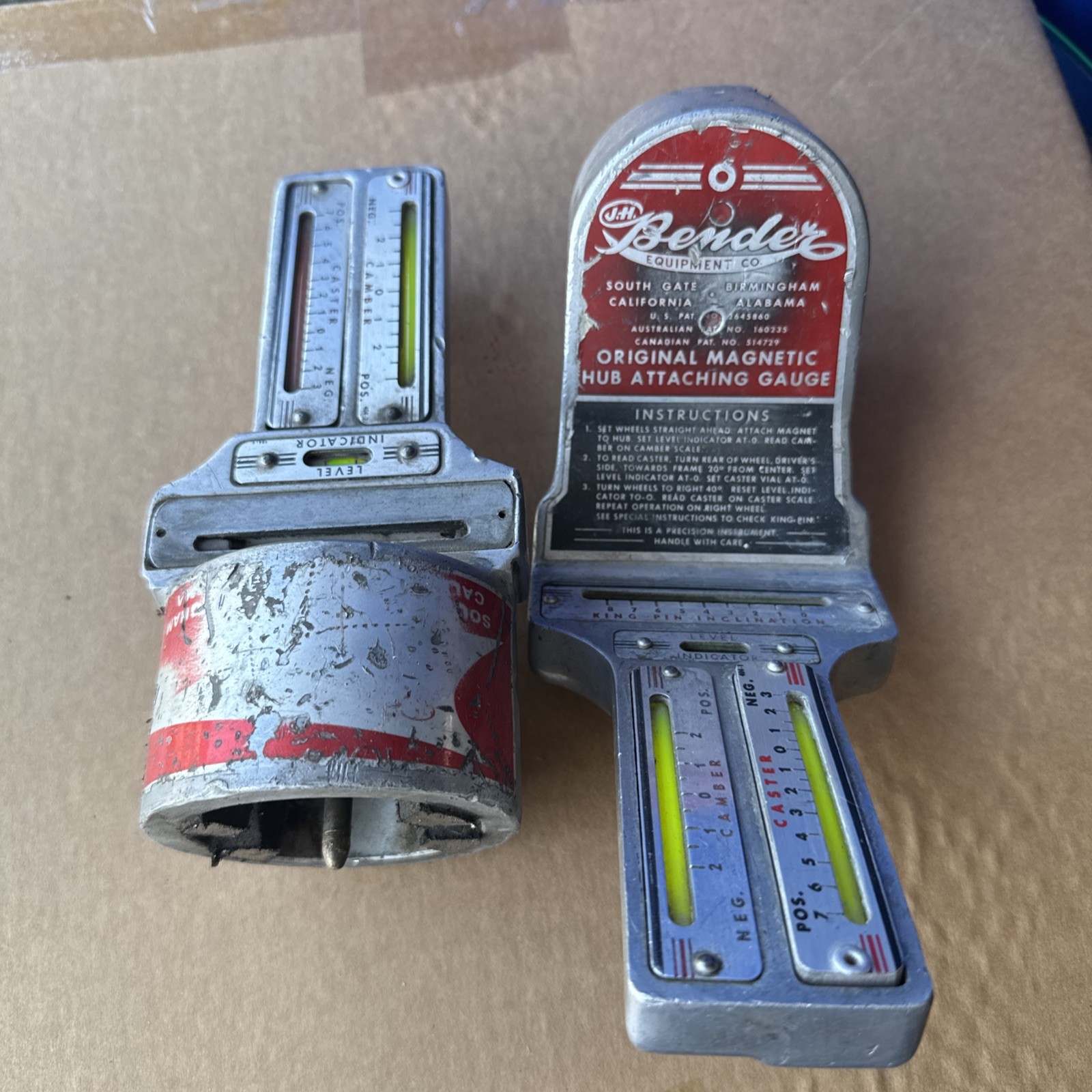 Vintage JH Bender Model 400c Magnetic Camber Caster Gauge