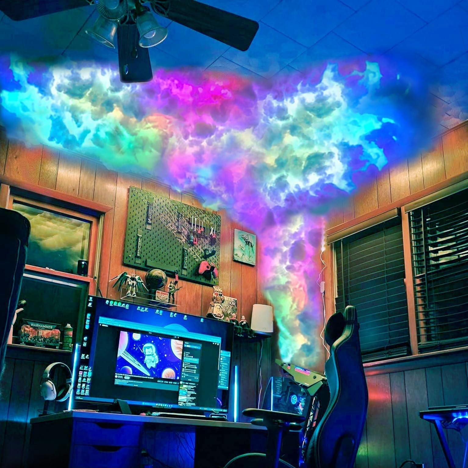 Cloud LED Lights for Ceiling. 3D Thunder Clouds Light Music Sync LED Storm Co...