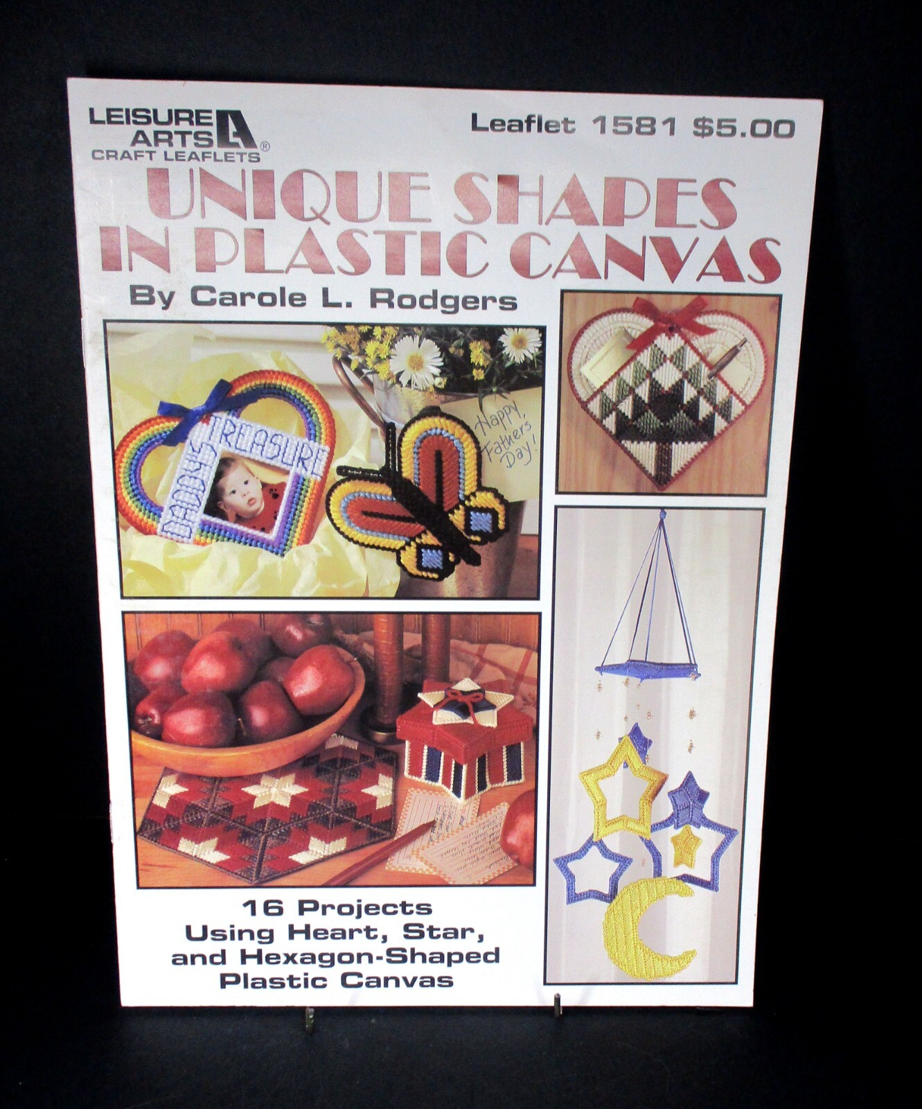 Leisure Arts Unique Shapes in Plastic Canvas Leaflet, Ornaments, Coasters....
