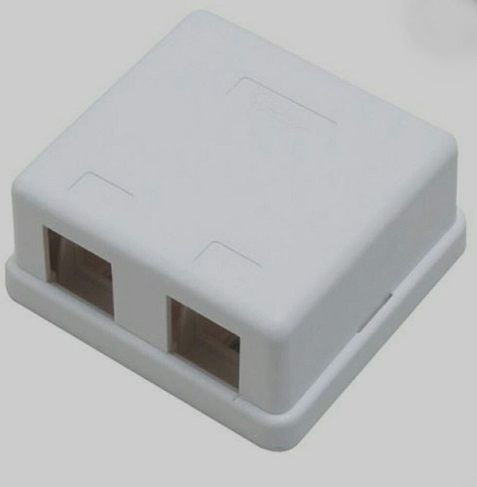 Lot Of 15 Quest Technology NSB-5220 White 2 Port Unloaded Surface Mount Boxes