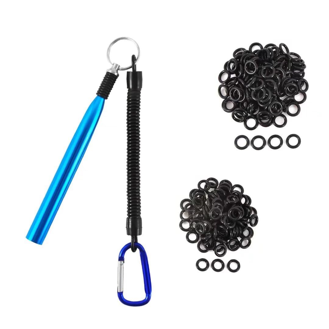 Fishfun Wacky Rig Tool wacky tool+2 sizes rings, tool+100pcs S+101pcs M