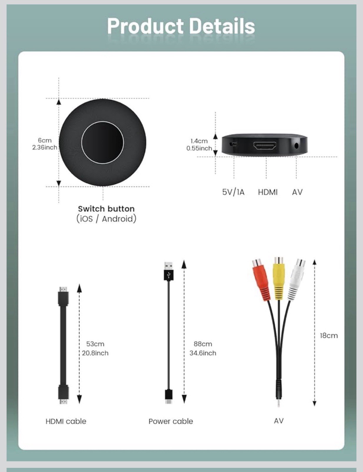 Wireless HDMI Display Dongle Adapter