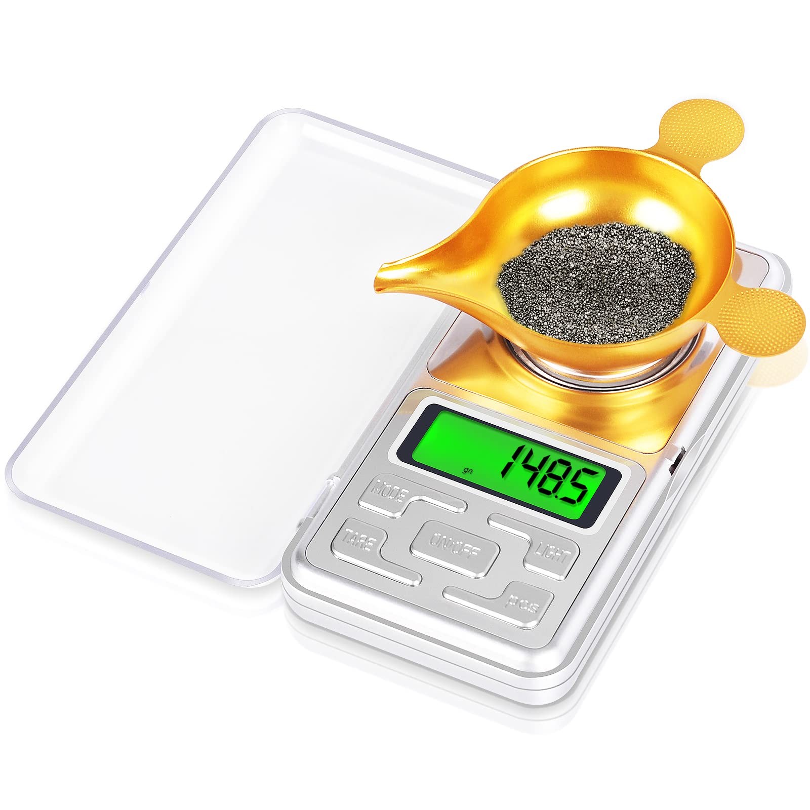THINKSCALE Digital Reloading Scale 1500 Grain / 0.1gn with LCD Display for Re...