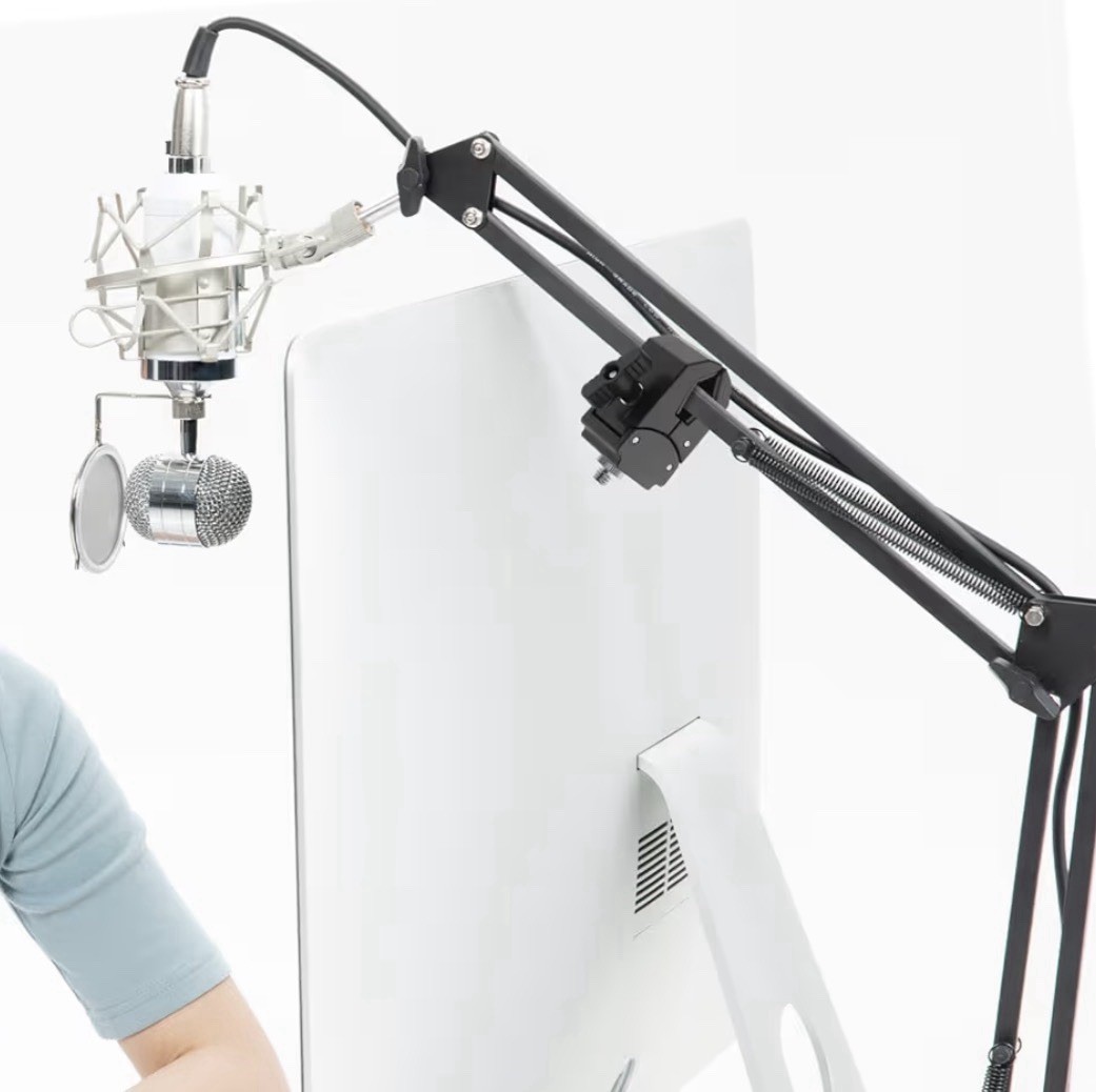 Mic Mount Adapter for Stand Clamp for Microphone Stand Plastic Tripod Mount