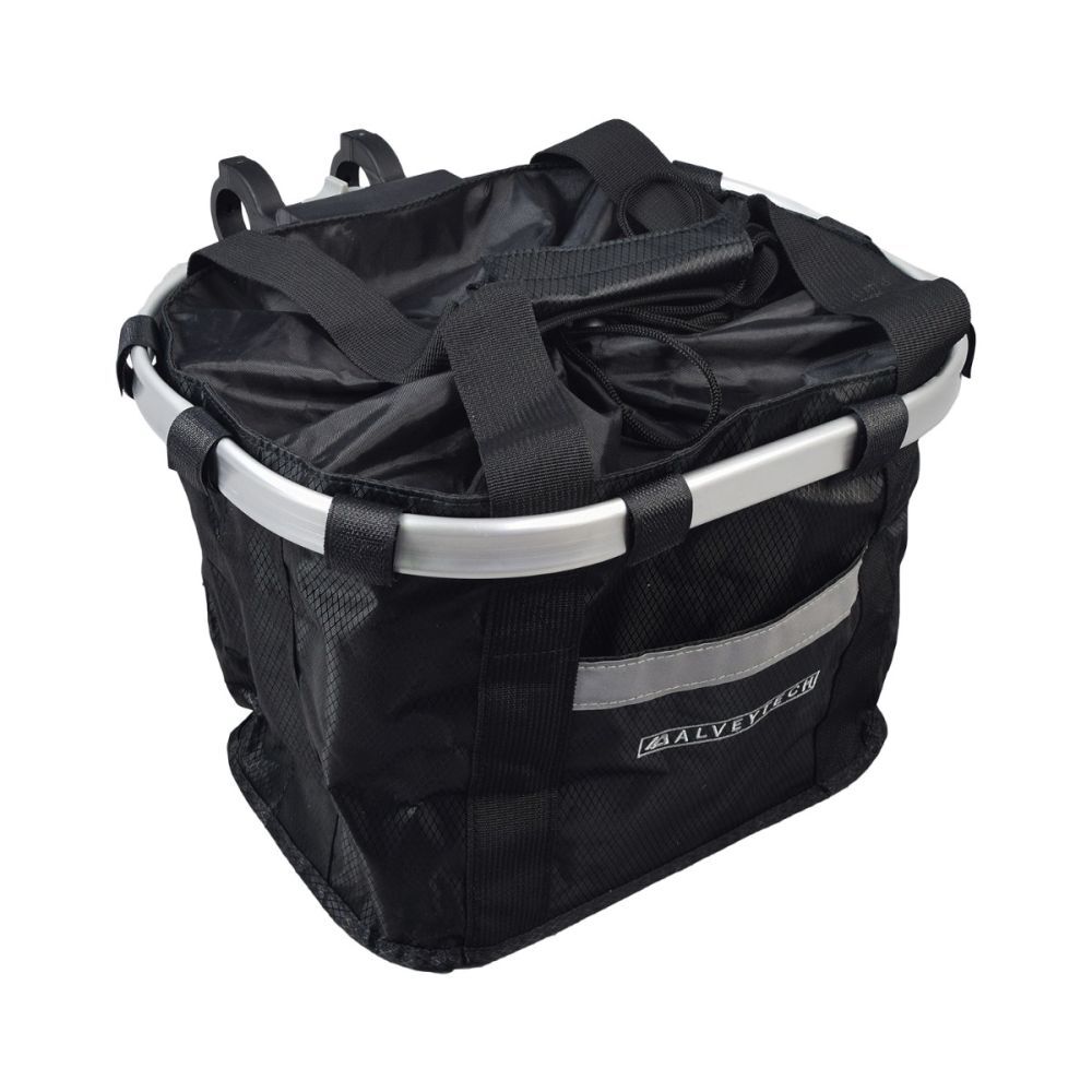Collapsible Front Basket for Bike & Scooter with Safety Strap, Mounting Brackets