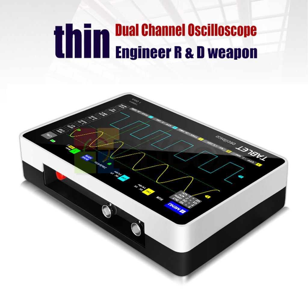 1013D Digital Storage Oscilloscope FFT display 7” 2CH 1GSa/s 100MHz Bandwidth
