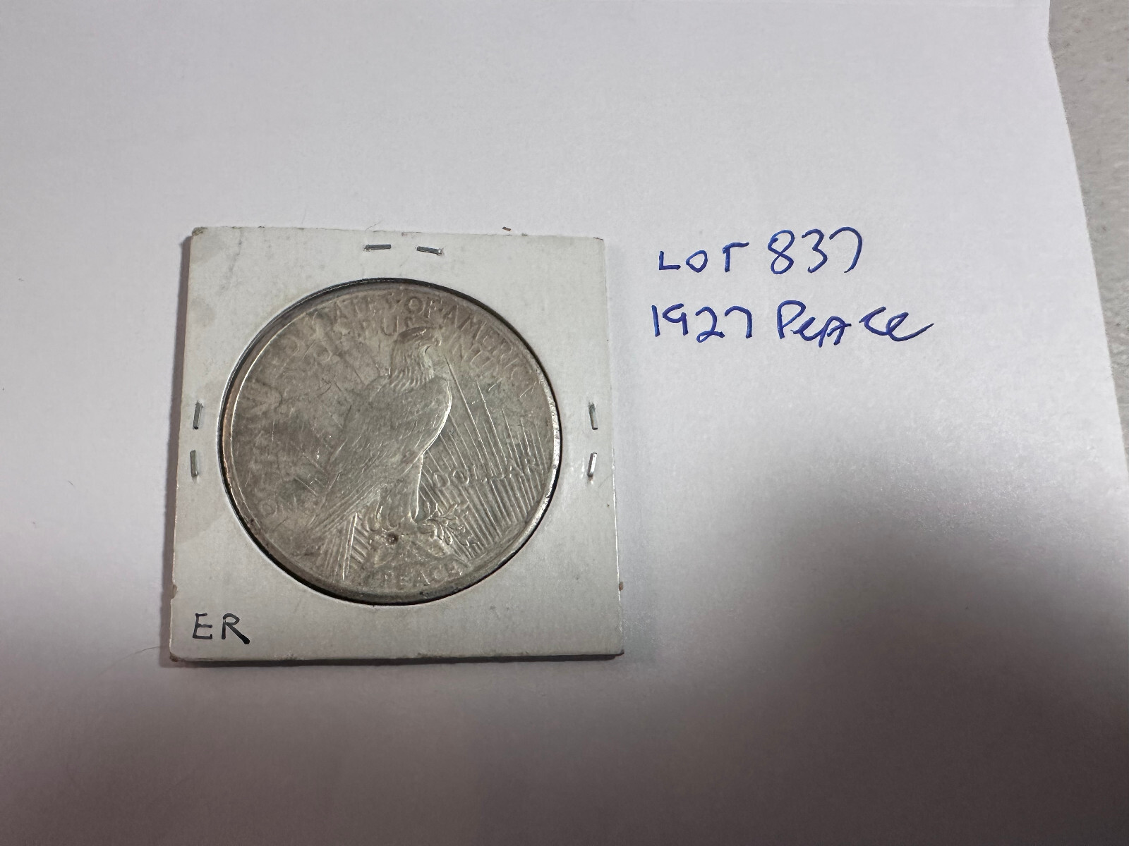 1927 Peace Dollar ~ BU Lot #837