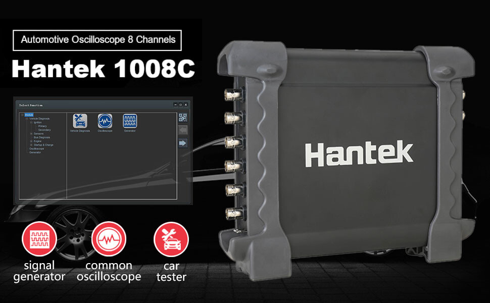 1008C USB Auto Scope/DAQ/8CH Generator vehicle test currect clamp Oscilloscope