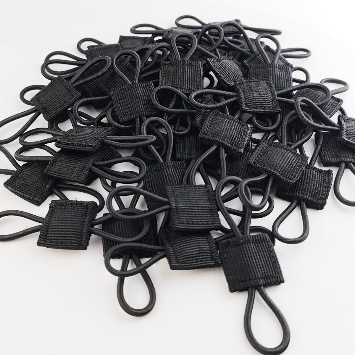 10PCS Tactical Gear Holder Clip Molle Web Retainer Elastic Binding Ribbon Buckle