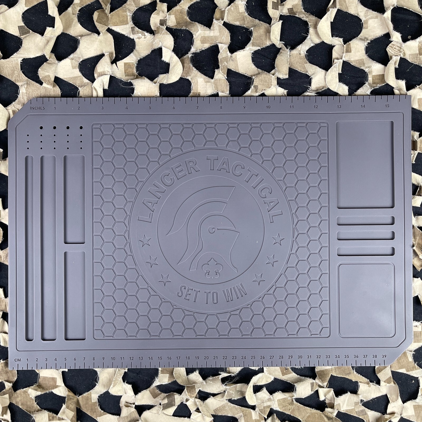 NEW Lancer Tactical Logo Gun Tech Mat - Grey