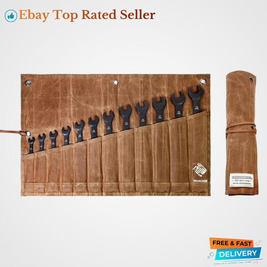 Roll Up Tool Bag Pouch Organizer Storage For Hand Tools Wrenches Canvas Case