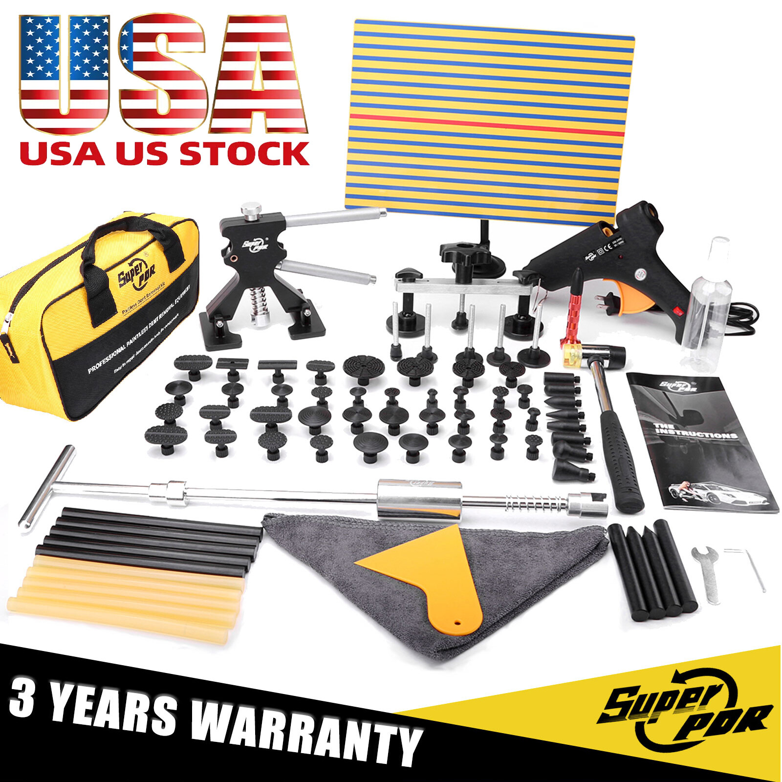 PDR Car Paintless Dent Removal Puller Bridge Lifter Auto Body Repair Tool Kit UK