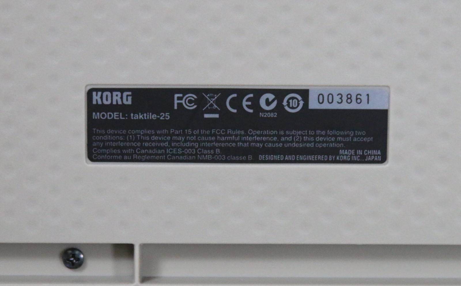 Korg Taktile-25 Key USB MIDI Keyboard Controller Touch Pad w/Box Free Shipping!