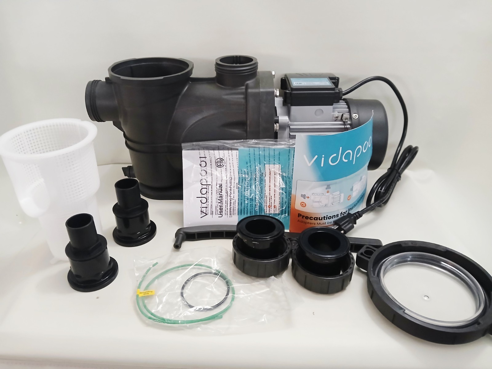 Vidapool In/Above Ground Pool Pump, Self Priming High Flow Single Speed, 1HP-OB
