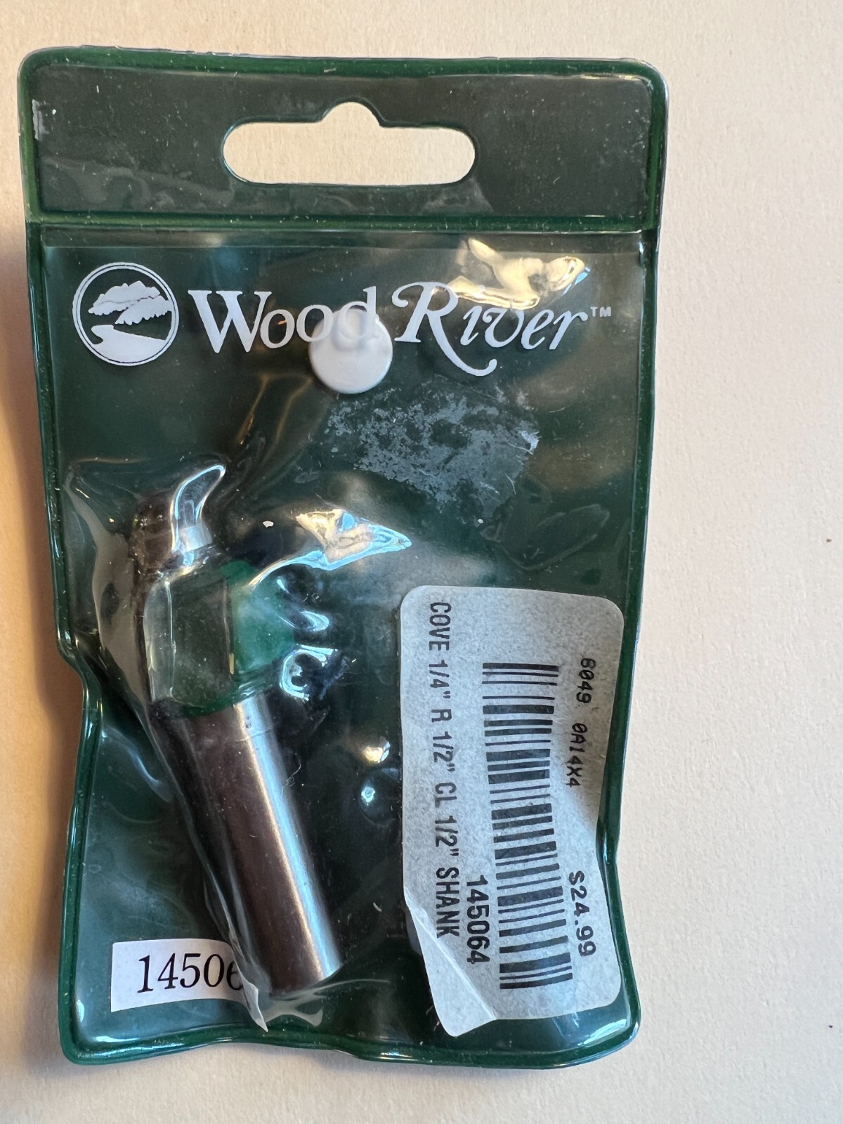 WoodRiver Cove 1/4" R 1/2" CL 1/2" Shank Router Bit 145064