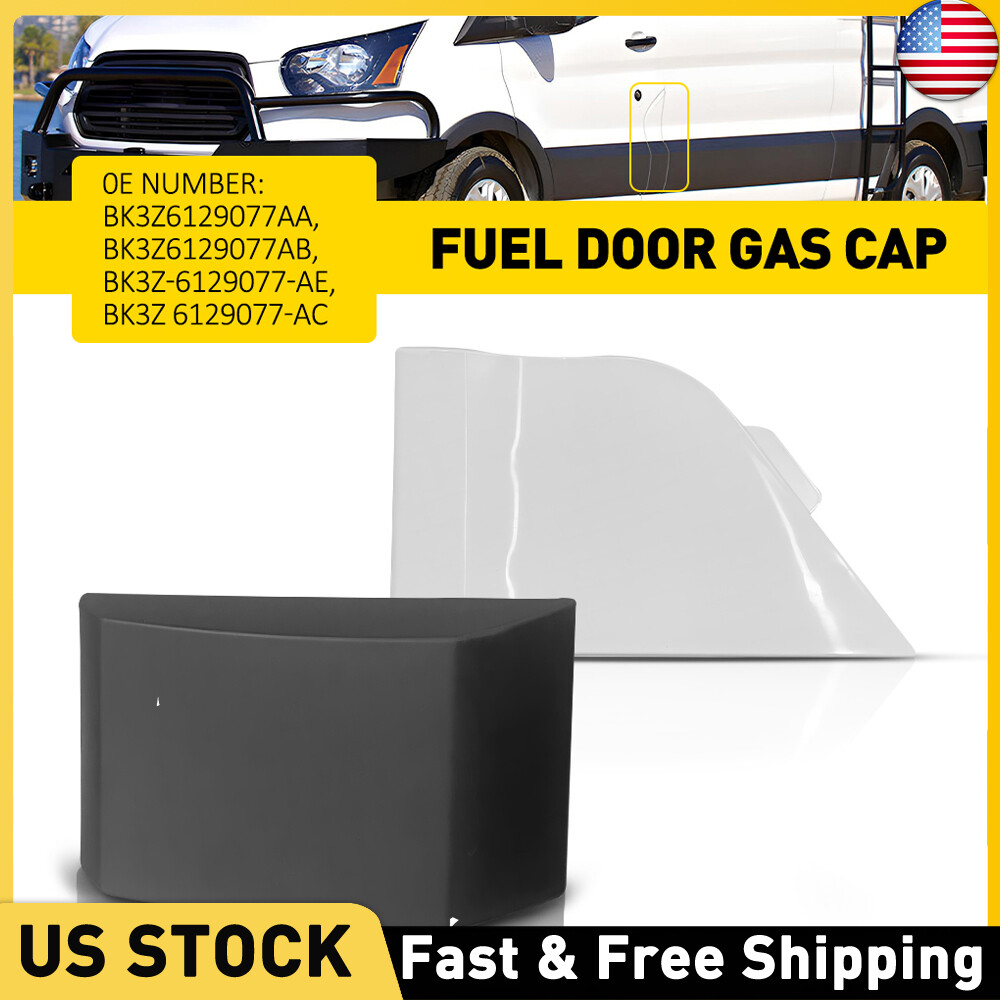 Fuel Filler Door Housing +Gas Cover For Ford Transit Van 150 250 350 15-19 White
