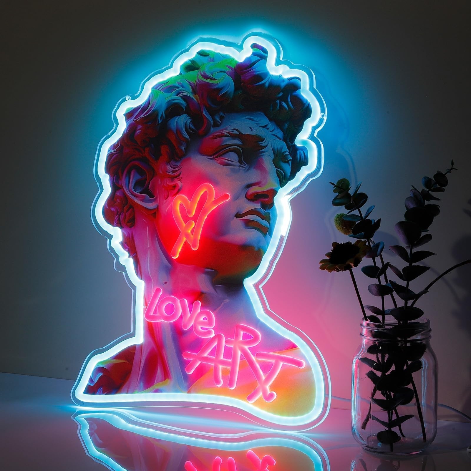 Chongart Is This Art Neon Signs, USB Powered Night Light Wall Decor LED with ...