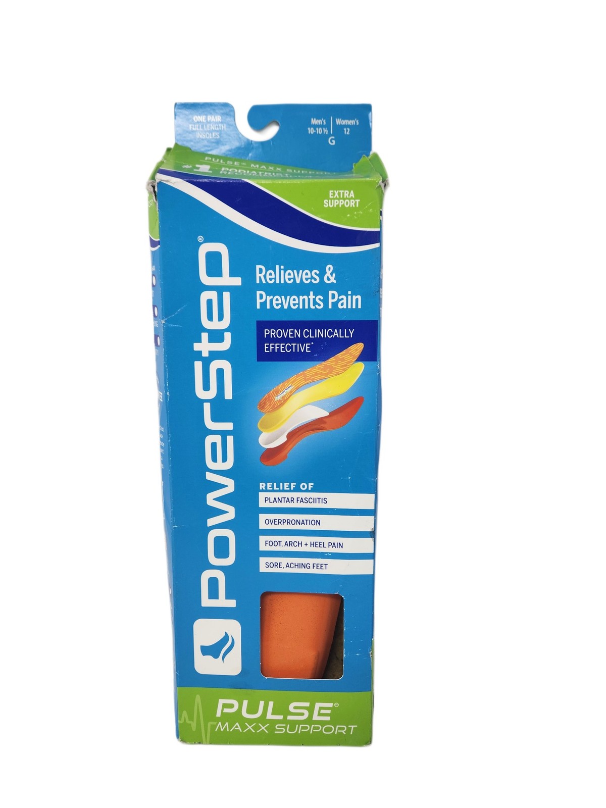 POWERSTEP MAX SUPPORT INSoles ORTHOTIC SUPPORT COMFORT STABILITY SIZE OPTIONS