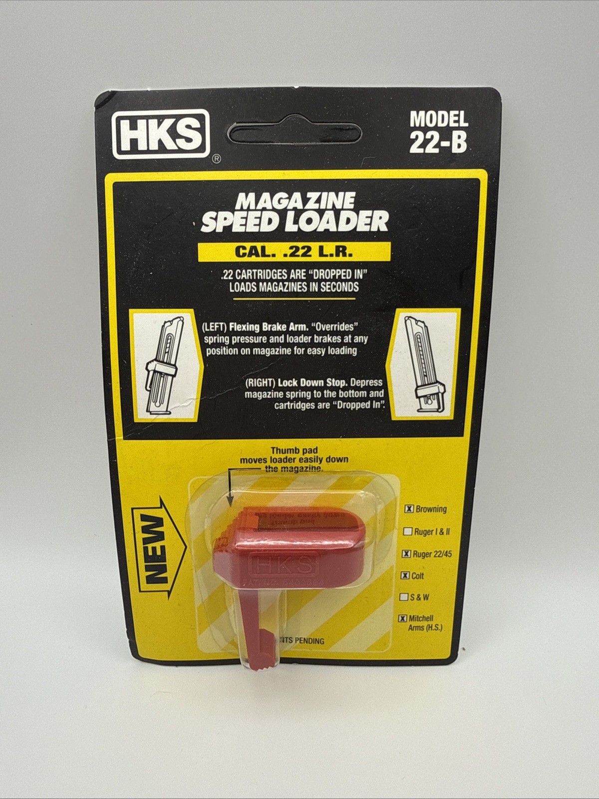 HKS 22-B Magazine Speedloader for .22 LR Browning, Ruger 2245, Colt, Mitchell HS