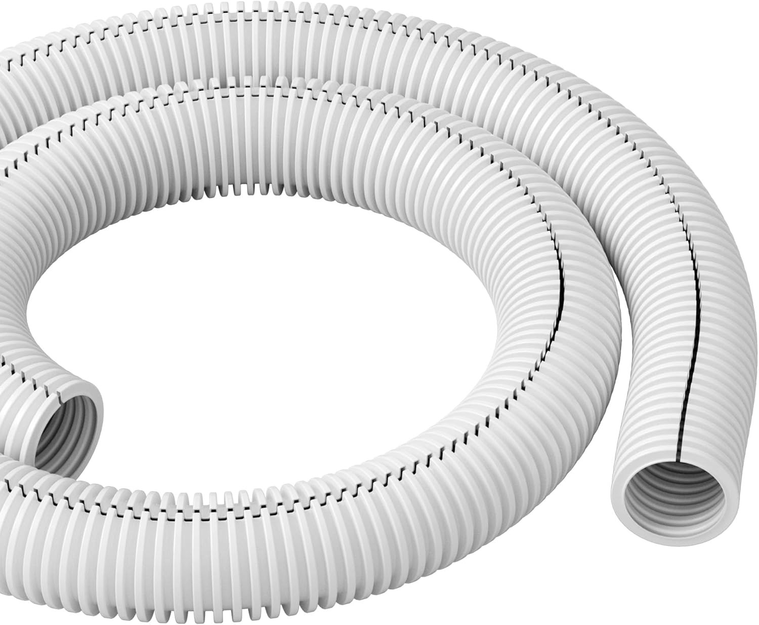 D-Line White 43In Cable Sleeve, Flexible Wire Protector Tubing, Split Electrical