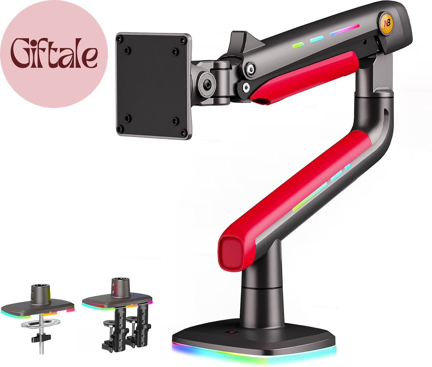 NB Gaming Monitor Arm or for 32 to 60 Inches Screen, Load up to 20 Kg, VESA 75/1