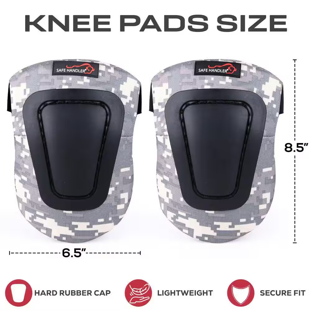 Camouflage Multi-Purpose Knee Pads with Soft Foam Padding, TPR Cap and Adjustabl