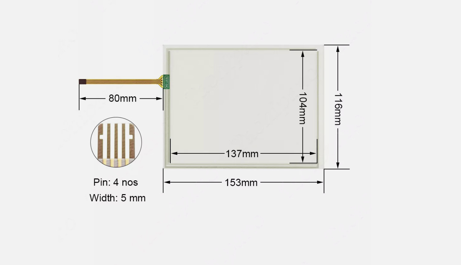 Replacement for 3HAC028357-027 IRC5 Robot Pendant Touch Screen Glass Panel #AT