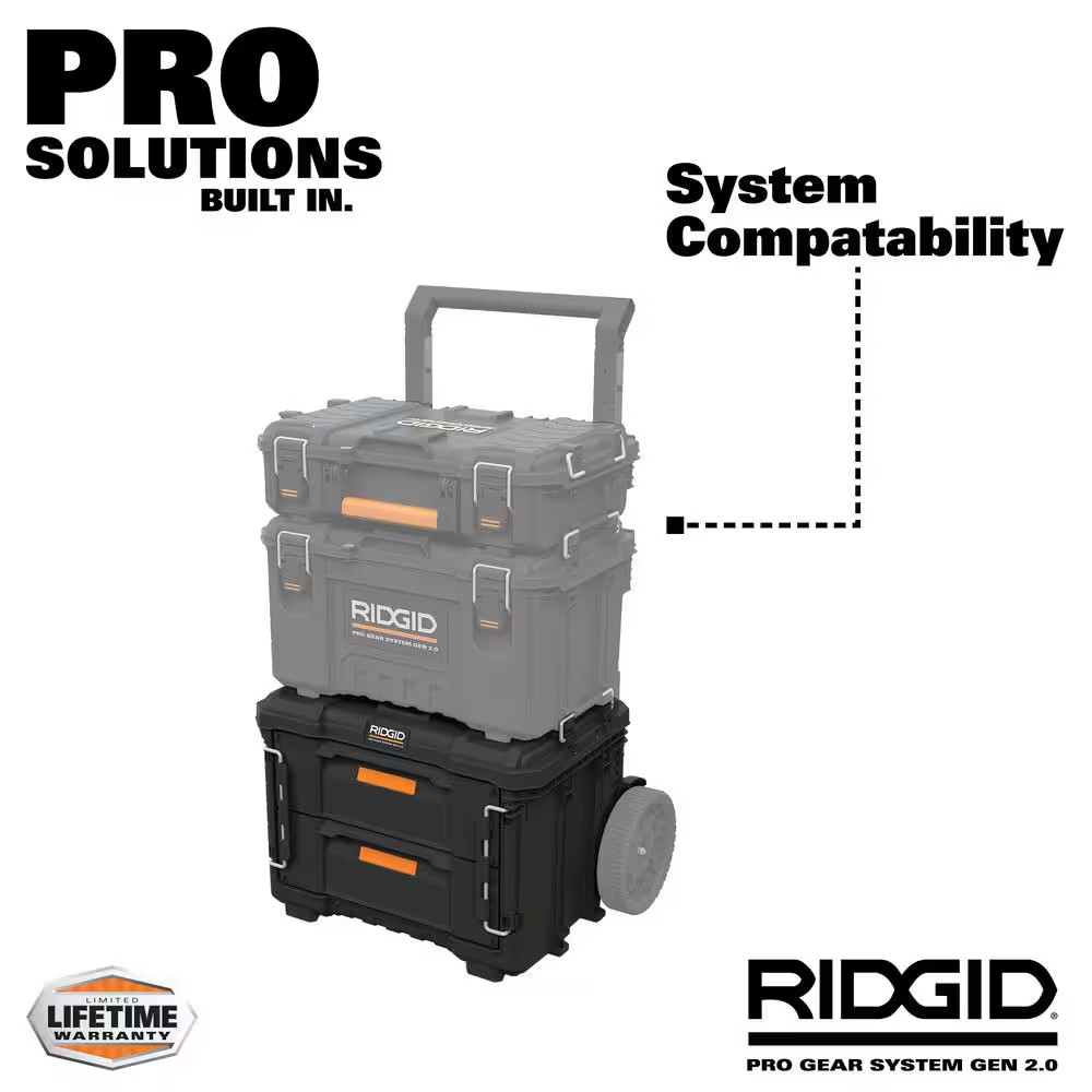 2.0 Pro Gear System 22 In. XL 4 Drawers Modular Tool Box Storage