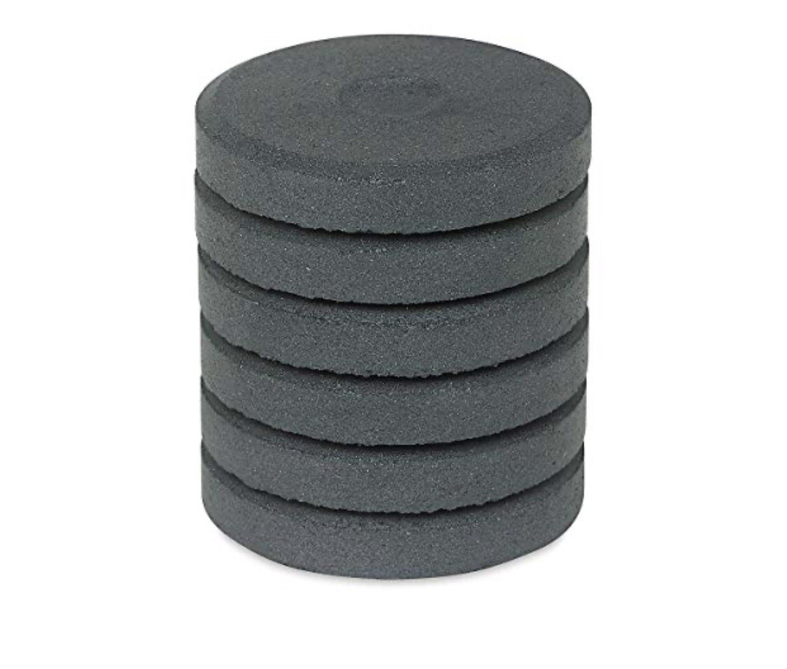 Jack Richeson Small Tempera Paint Cakes Charcoal Pack of 6
