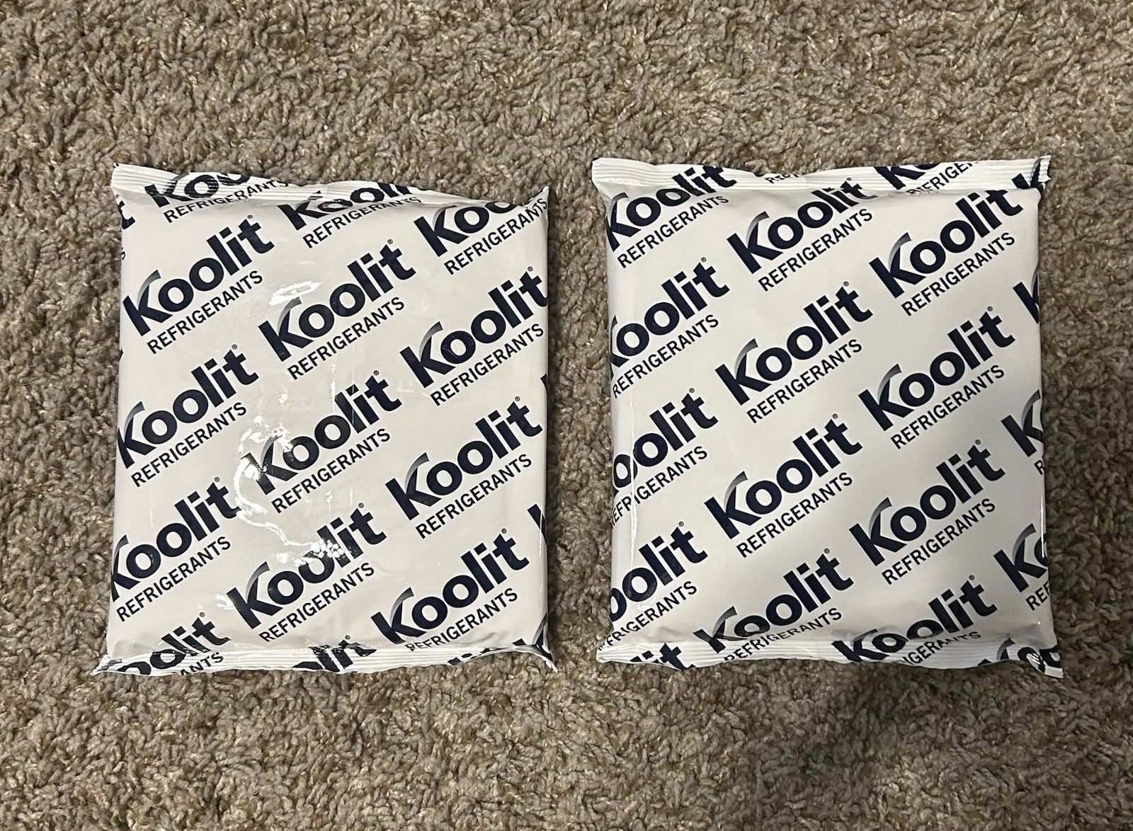 2 Koolit Foam Brick Ice Refrigerants Bricks Reuseable Refreezable 7”x7”x1”