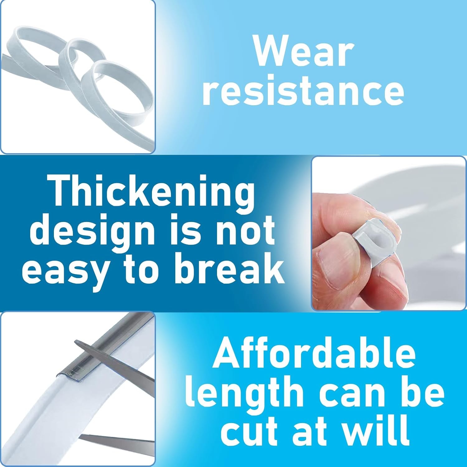 2 Pieces Squeegee Replacement Rubber Blades, 41 Inch Silicone Squeegee Shower