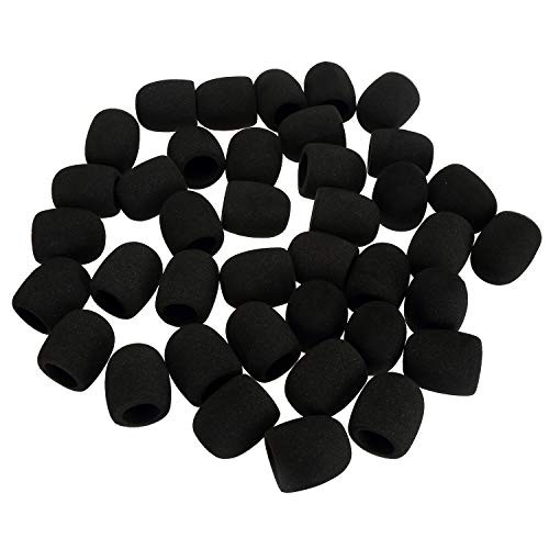 40 Pack Foam Mic Covers Handheld Microphone Windscreen Black Mic Sponge Foam