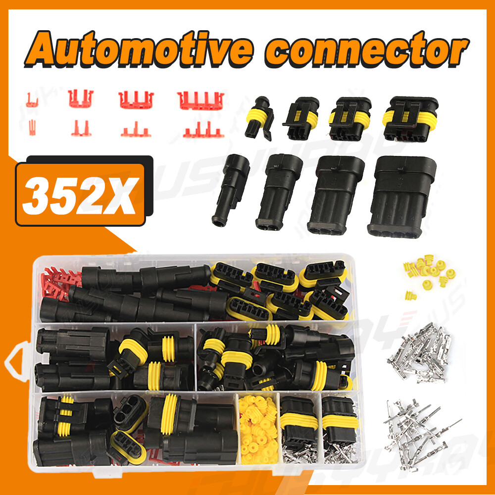 352Pcs Car Automotive Wire Connector Plug Kit Waterproof Electrical Set