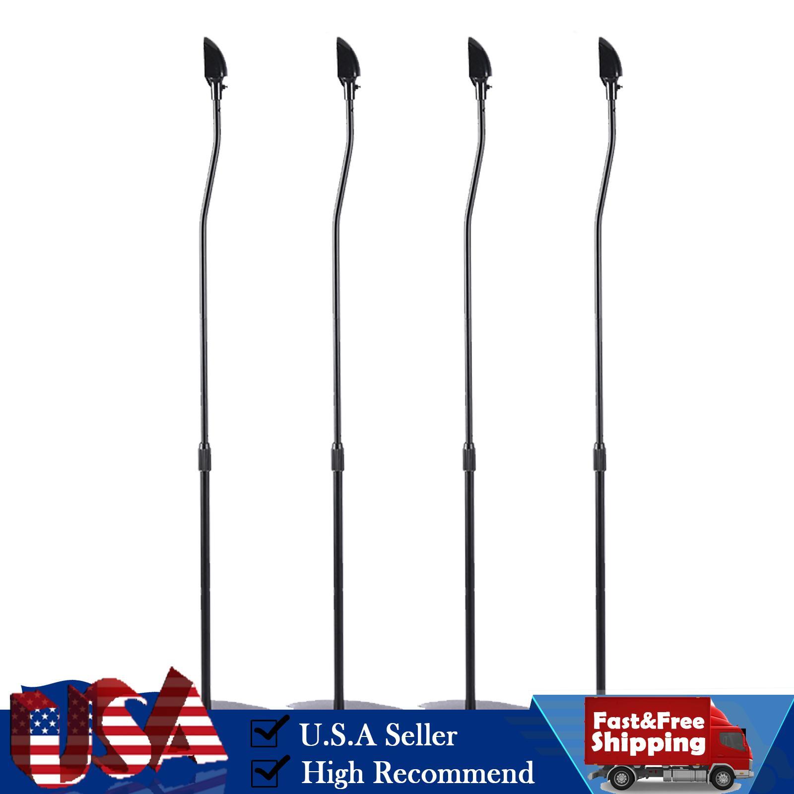 Universal Surround Sound Adjustable Height Speaker Stands Set Of 4 Speaker