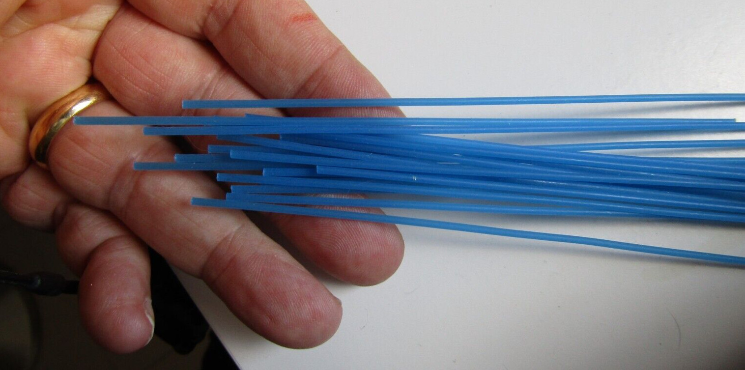 15 1.5mm Wide Blue Wax Jewelry Casting Round Chopsticks