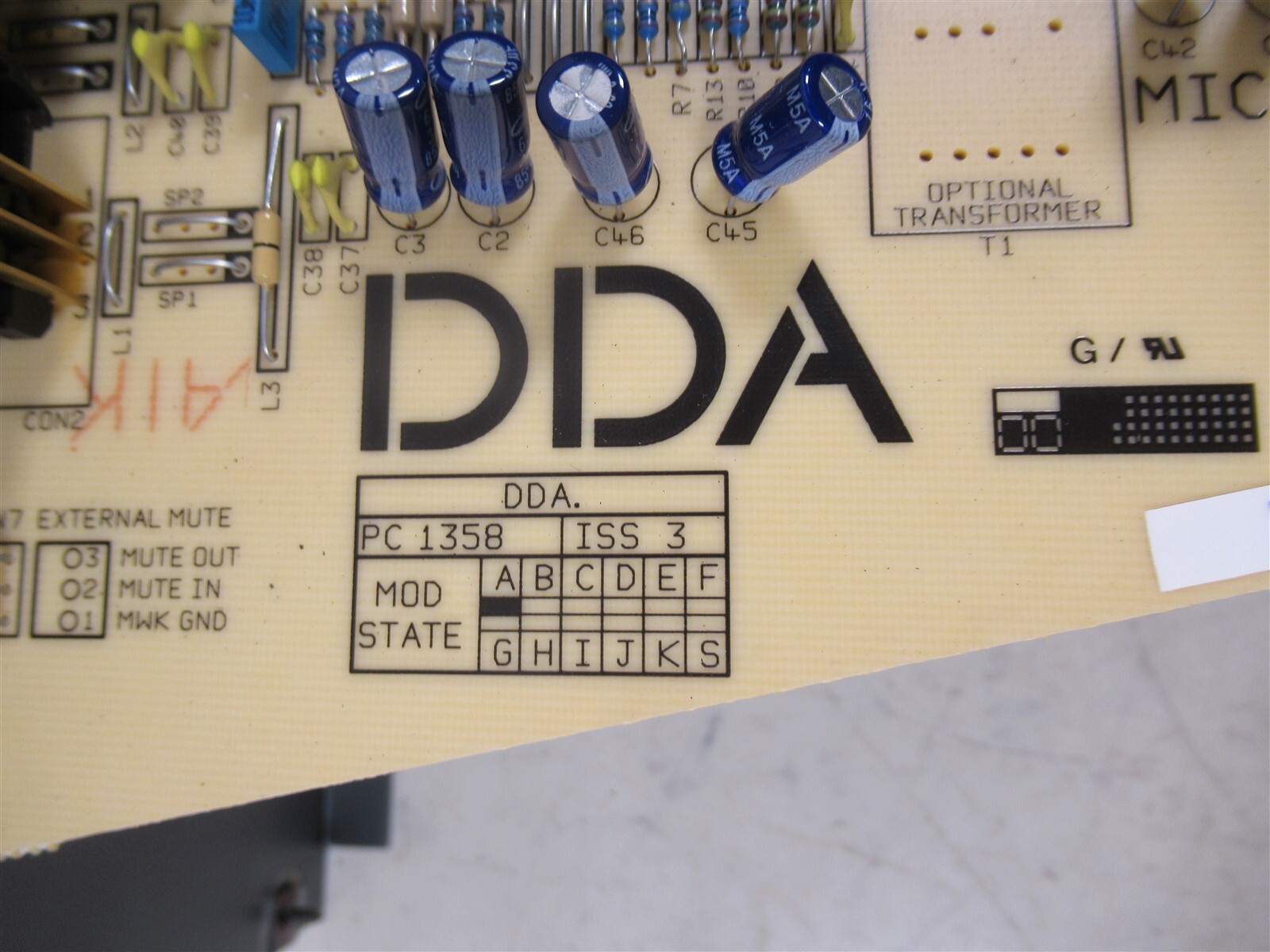 DDA CS3 Audio Mixer Board Section Group Fader Aux Buffer Module AMDL17-001