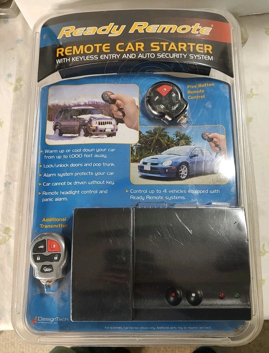 DesignTech Ready Remote Start Deluxe Remote Car Starter Model 23927 NEW