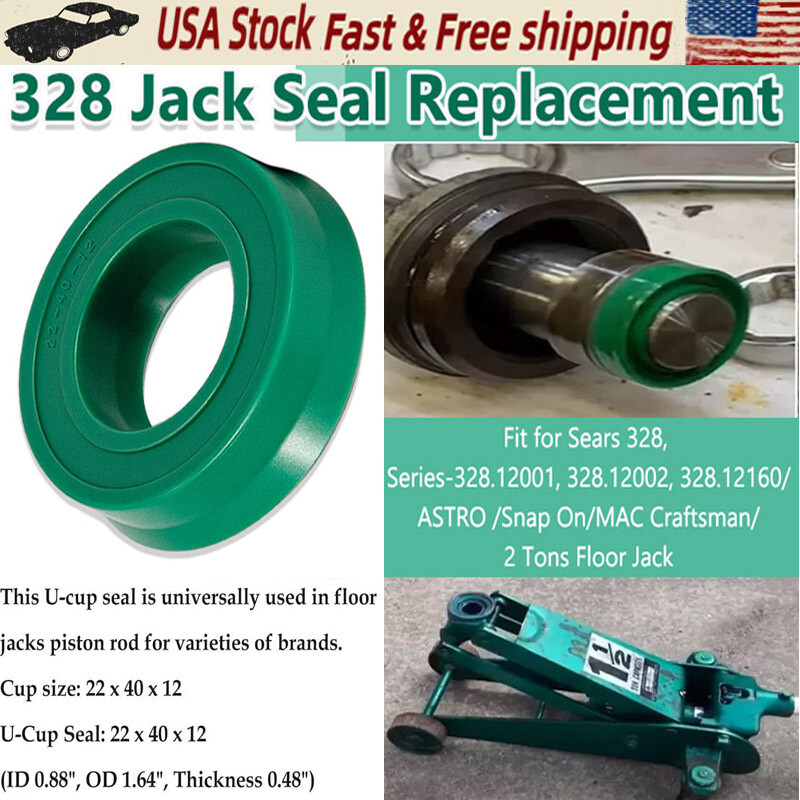 Hydraulic Jack Piston U-Cup Seal for 2 TON Floor Jack 328 Series Sears 328.12001