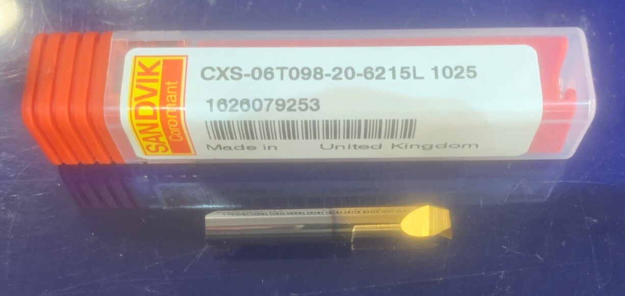 NEW SANDVIK 6MM CARBIDE MINI BORING BAR CXS-06T098-20-6215L 1025 (CoroTurn® XS)