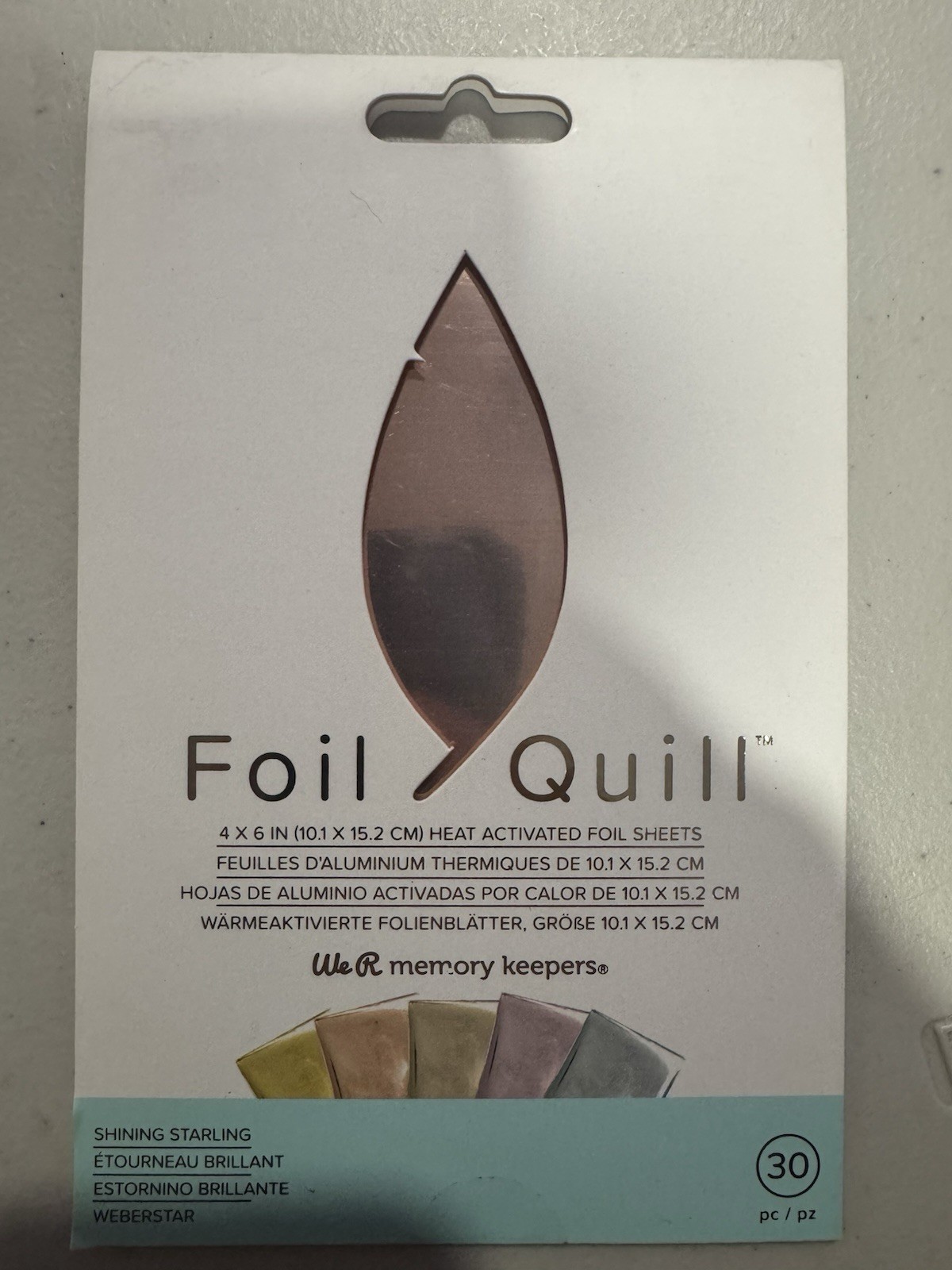 Foil Quill Foil Sheets 4"X6" 30/Pkg - Shining Starling - We R Memory Keepers